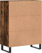 vidaXL - Dressoir - 69,5x34x90 - cm - bewerkt - hout - gerookt - eikenkleurig
