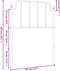 vidaXL - Hoofdbord - 80 - cm - metaal - zwart