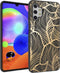 iMoshion Hoesje Geschikt voor Samsung Galaxy A32 (5G) Hoesje Siliconen - iMoshion Design hoesje - Goud / Zwart / Golden Leaves