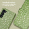 iMoshion Hoesje Geschikt voor Samsung Galaxy S23 Hoesje Met Pasjeshouder - iMoshion Design Bookcase smartphone - Groen / Green Flowers