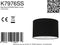Mexlite K7976SS - Lampenkap - E27 fitting - Zwart ⌀ 40cm