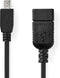 Nedis USB-Adapter - USB 2.0 - Mini 5-Pin Male - USB-A Female - 480 Mbps - OTG - 0.20 m - Rond - Vernikkeld - Zwart - Doos