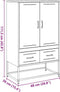 vidaXL - Hoge - kast - 68x39x111,5 - cm - staal - mosterdgeel