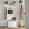 SoBuy FSR98-W - Schoenenbank - Gewatteerd kussen - Wit 60x26x46 cm