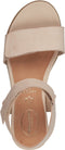 Tamaris COMFORT Essentials - Dames Sandalen - Klittenbandsluiting Comfort Fit - Beige Nubuk - Maat 38