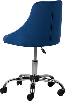 PARRISH - Bureaustoel - Marineblauw - Fluweel
