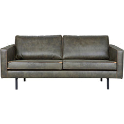 BePureHome Rodeo Bank 2-Zits - Recycle Leer - Army - 85x190x86
