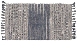 Tapijt Blauw Wit 70 % katoen 30 % Polyester 80 x 150 cm