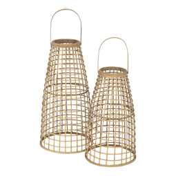 Lantaarn Anzu met LED, set van 2. 2 stuks