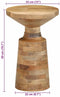 vidaXL - Bijzettafel - Ø33x50 - cm - massief - mangohout