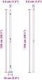 vidaXL - Hekpalen - met - Basisplaten - 7 - stuks - Ø32mm - 78,5cm - Gegalvaniseerd - Staal