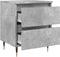 vidaXL - Nachtkastjes - 2 - st - 40x35x50 - cm - bewerkt - hout - betongrijs