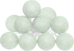 Atmosphera LED Feestverlichting - Batterijen niet inbegrepen - 10 Ballen - Ø6cm - Celadon groen