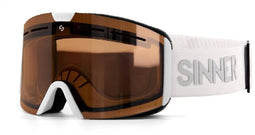 Sinner Arc Trans+ - OTG Skibril - Photochromic Double Red Lens - Wit