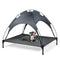 Coast Hondenbed - Verhoogd Huisdierbed met Luifel - 105 x 87 x 89 cm - Grijs