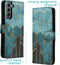 iMoshion Hoesje Geschikt voor Samsung Galaxy S21 Hoesje Met Pasjeshouder - iMoshion Design Softcase Bookcase - Goud / Meerkleurig / Groen / Green Honeycomb