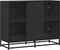 vidaXL - Dressoir - 94x35x76 - cm - bewerkt - hout - zwart