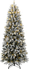 vidaXL - Kunstkerstboom - met - 150 - LED's - en - sneeuw - 150 - cm