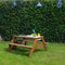 AXI Emily Zand & Water Picknicktafel met Speelkeuken wastafel Bruin - Incl. 17-delige accessoire-set