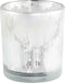 PTMD Gael Windlicht Rendier - H8 x Ø7 cm - Glas - Wit frosted