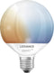 LEDVANCE SMART LED-lamp met wifi-technologie, socket E27, dimbaar, lichte kleur veranderlijk (27-65-K), globe vorm, mat, vervanging voor conventionele 1-W gloeilampen, controleerbaar met Alexa, Google & app