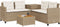vidaXL - Tuinbank - met - tafel - en - kussens - L-vormig - poly - rattan - beige