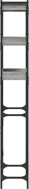 vidaXL - Wasmachinerek - 67x25x163 - cm - bewerkt - hout - grijs - sonoma