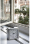 LEFF amsterdam - Block - Alarm - Staal/Wit - Design - Staande Klok