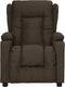 vidaXL Fauteuil verstelbaar stof donkerbruin