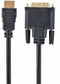 Gembird CC-HDMI-DVI-0.5M - HDMI naar DVI Kabel - Vergulde connectoren - Zwart