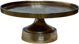 PTMD Tamor Rond Taartplateau Antiek - H15 x Ø40 cm - Aluminium - Koper