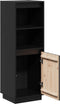 vidaXL - Hoge - kast - 37x34x110 - cm - massief - grenenhout - zwart