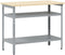 vidaXL - Werktafel - in - Grijs, - 100x55x85 - cm, - Van - Staal - en - Bewerkt - Hout