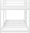 vidaXL - Stapelbed - zonder - matras - 90x190 - cm - staal - wit