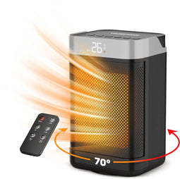 Vulpes Goods® Tech VG-HL1500r6 - Elektrische Kachel - 1500W - 3 Warmtestanden - Zwart