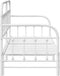 vidaXL - Bedbank - met - Uittrekbed - - - Wit, - 80x200 - cm, - Staal