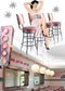 Bel Air Retro Barkruk BS-29CB Ruby 1+1 Bundel