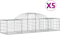 vidaXL - Schanskorven - 5 - st - gewelfd - 200x50x40/60 - cm - gegalvaniseerd - ijzer