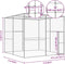 vidaXL - Kattenkooi - 3x3x2,5 - m - gegalvaniseerd - staal