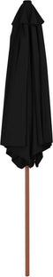 vidaXL - Parasol - 270x270 - cm - houten - paal - crèmewit