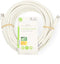 Nedis Coaxkabel - Coax Male naar Coax Female - 120 dB - 75 Ohm - 10 m - Wit