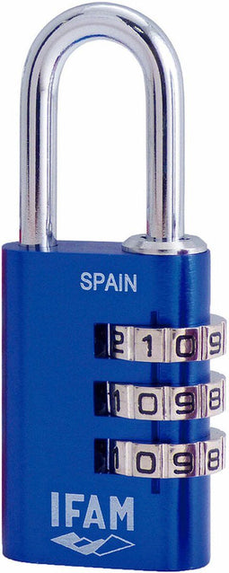Combinatieslot IFAM Combi30 Blauw Aluminium Chroomstaal (3 cm)