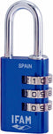 Combinatieslot IFAM Combi30 Blauw Aluminium Chroomstaal (3 cm)