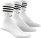 adidas Sportswear 3-Stripes Gevoerde Sokken 3 Paar - Unisex - Wit- 40-42