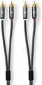Nedis CATB24200GY50 - RCA kabel - 500 cm - Grijs