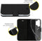 Accezz Galaxy A32 (4G) - Flip cover - Kunstleer - Krasbestendig - Zwart
