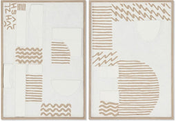 Schilderij Home ESPRIT Abstract Stads 50 x 3 x 70 cm (2 Stuks)