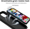 Lunso - Armor backcover hoes met ringhouder - Geschikt voor iPhone 14 - Zwart