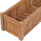 vidaXL - Plantenbak - verhoogd - 200x30x25 - cm - massief - teakhout