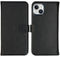 Selencia iPhone 15 - Echt Lederen Bookcase - 3 Pashouders - Zwart